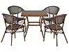 Garden Dining Set 4 Seater CASPRI II Metal Grey