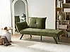 Left-Hand Chaise Longue ROCAMADOUR Fabric Green