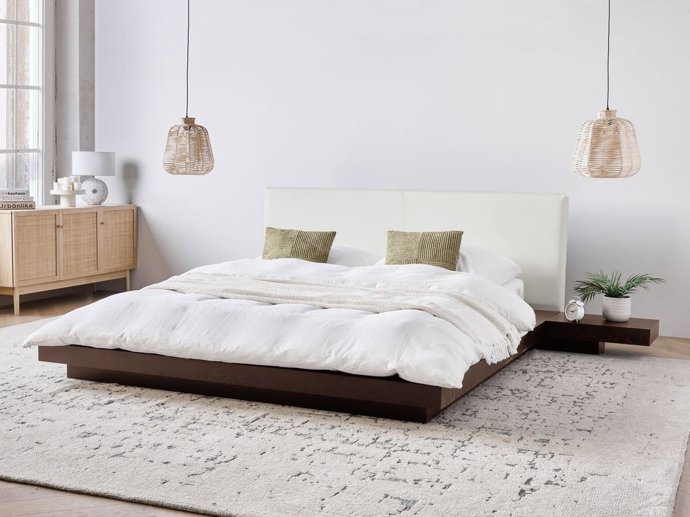 Cama ZEN 160 x 200 cm Fresno oscuro