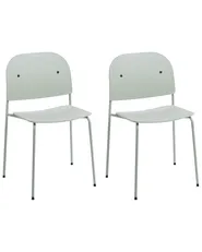 Set of 2 Dining Chairs WINDUST Metal Mint Green_1076812
