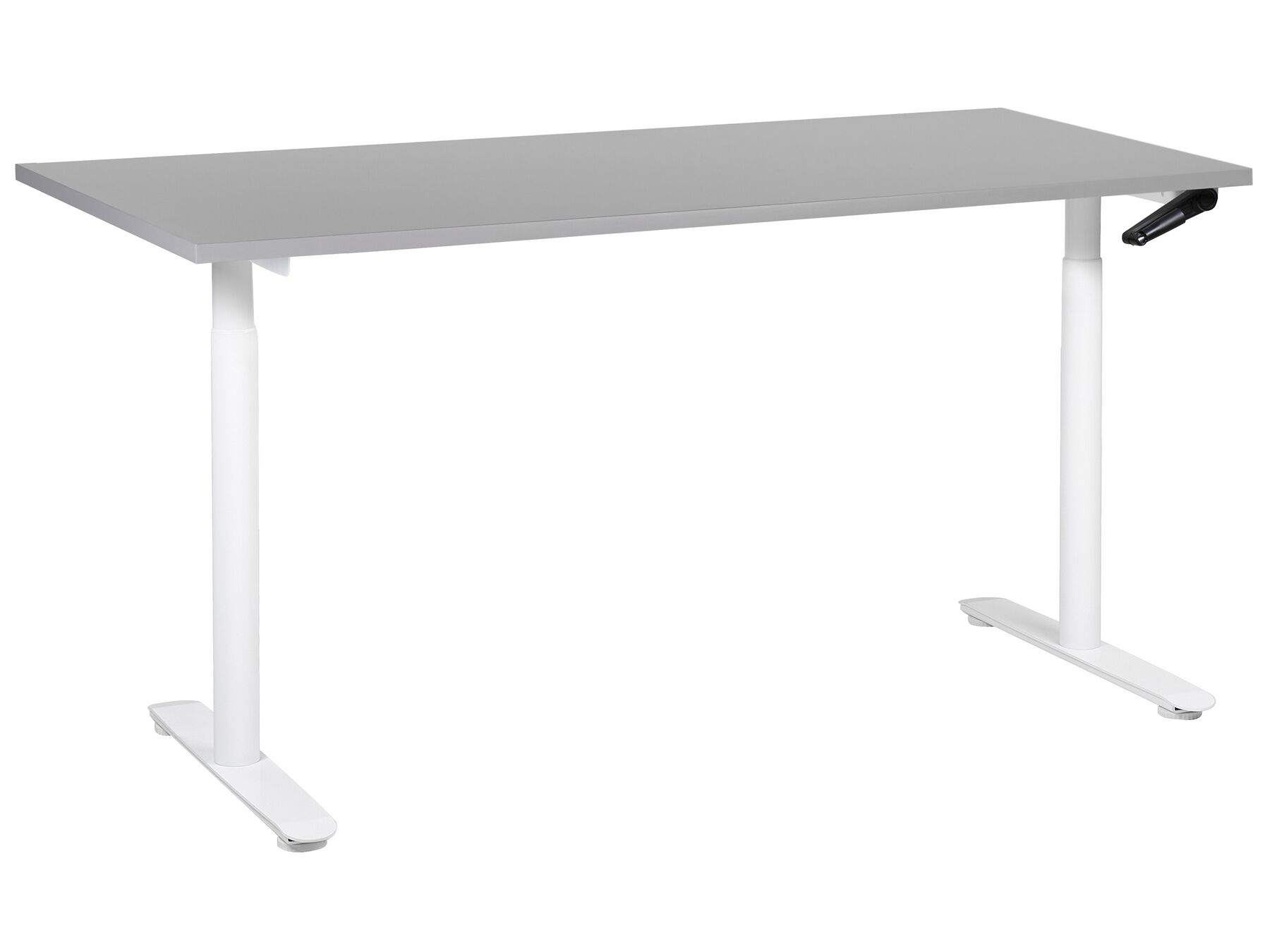 Manuálně nastavitelný psací stůl 160 x 72 cm šedý/bílý DESTINAS_899086