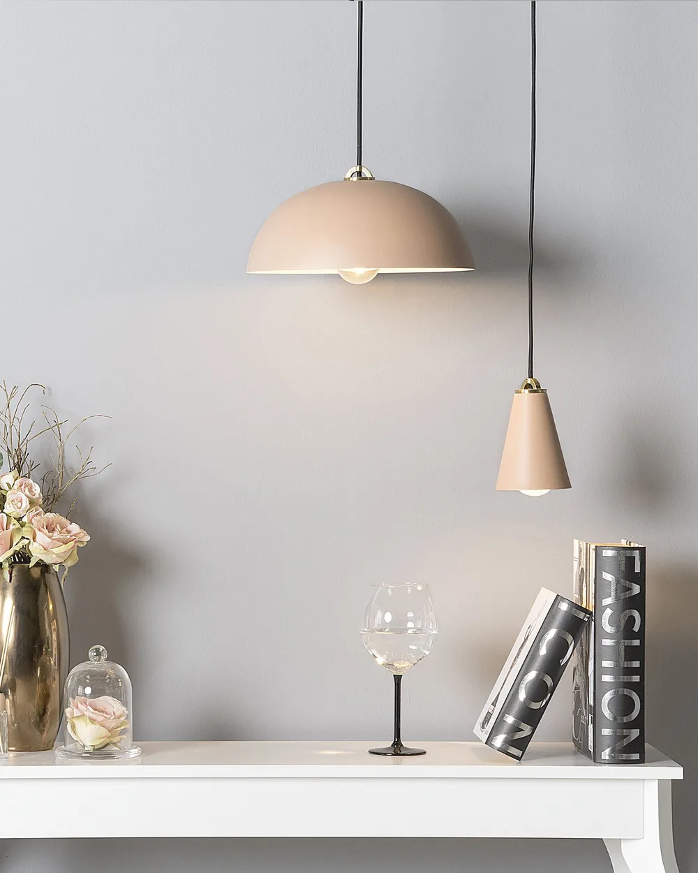 Lampa wisząca CARES Metal Różowy