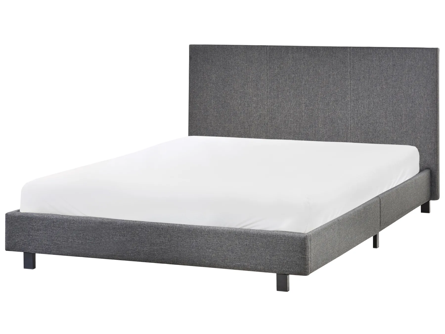 Bett mit Lattenrost Stoff ALBI 140 x 200 cm Grau_964527