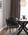 Set of 2 Dining Chairs Faux Leather Black SOLANO_703293