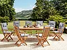 Garden Dining Set 8 Seater MAUI II with Cushions Acacia Wood Grey