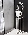Toilet Roll and Brush Holder TEMUCO Metal White