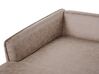 Right Hand Faux Suede Corner Sofa Light Brown GALLO_929108