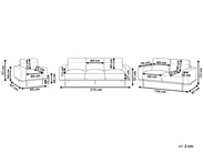 Set da salotto 6 posti SOVIK Pelle sintetica Nero_1041368