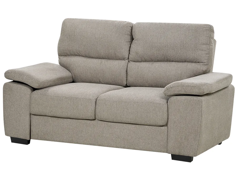 Living Room Set 5 Seater VOGAR Fabric Light Brown_901206
