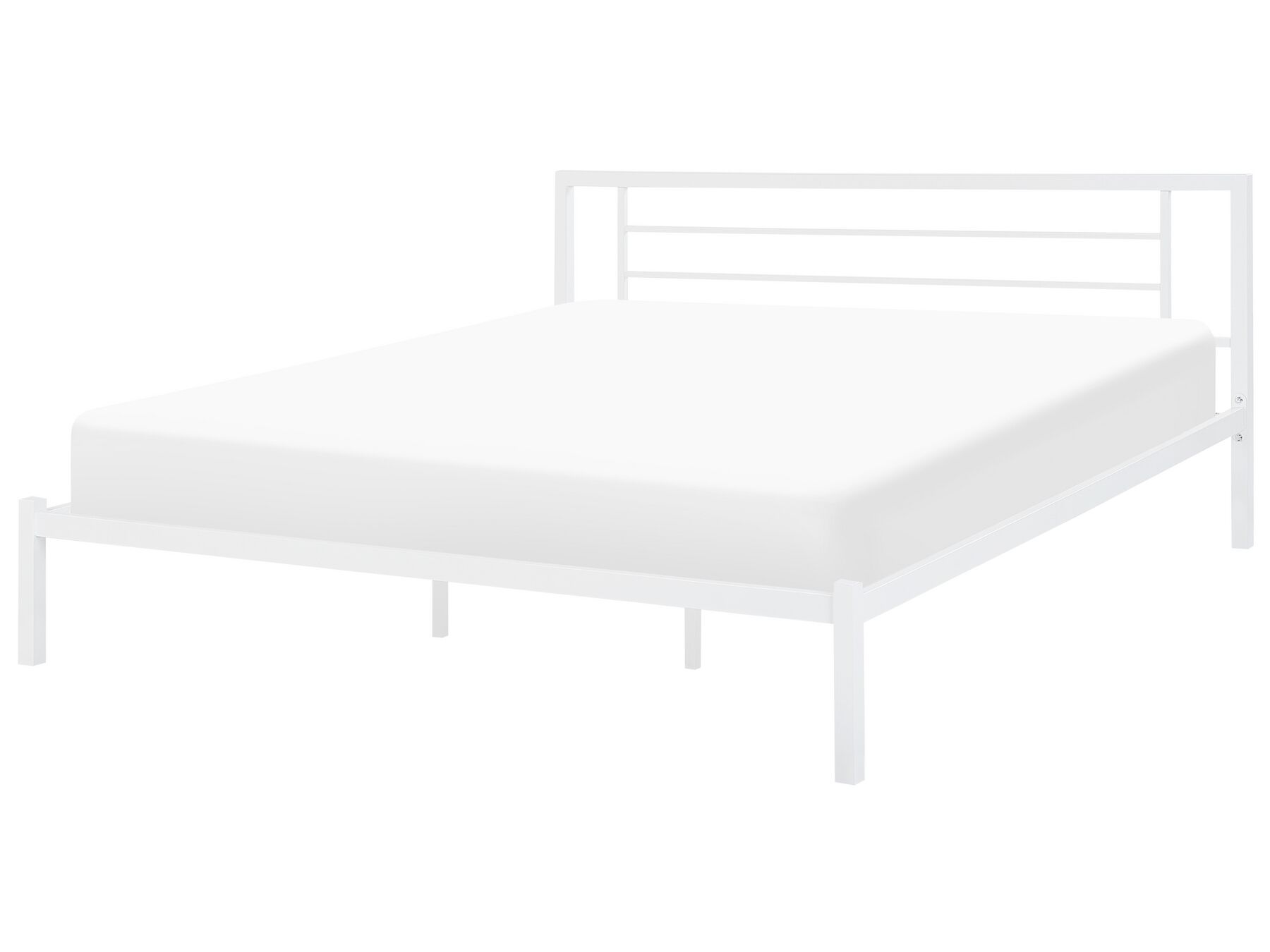 Kovová postel s rámem 180 x 200 cm bílá CUSSET _735381