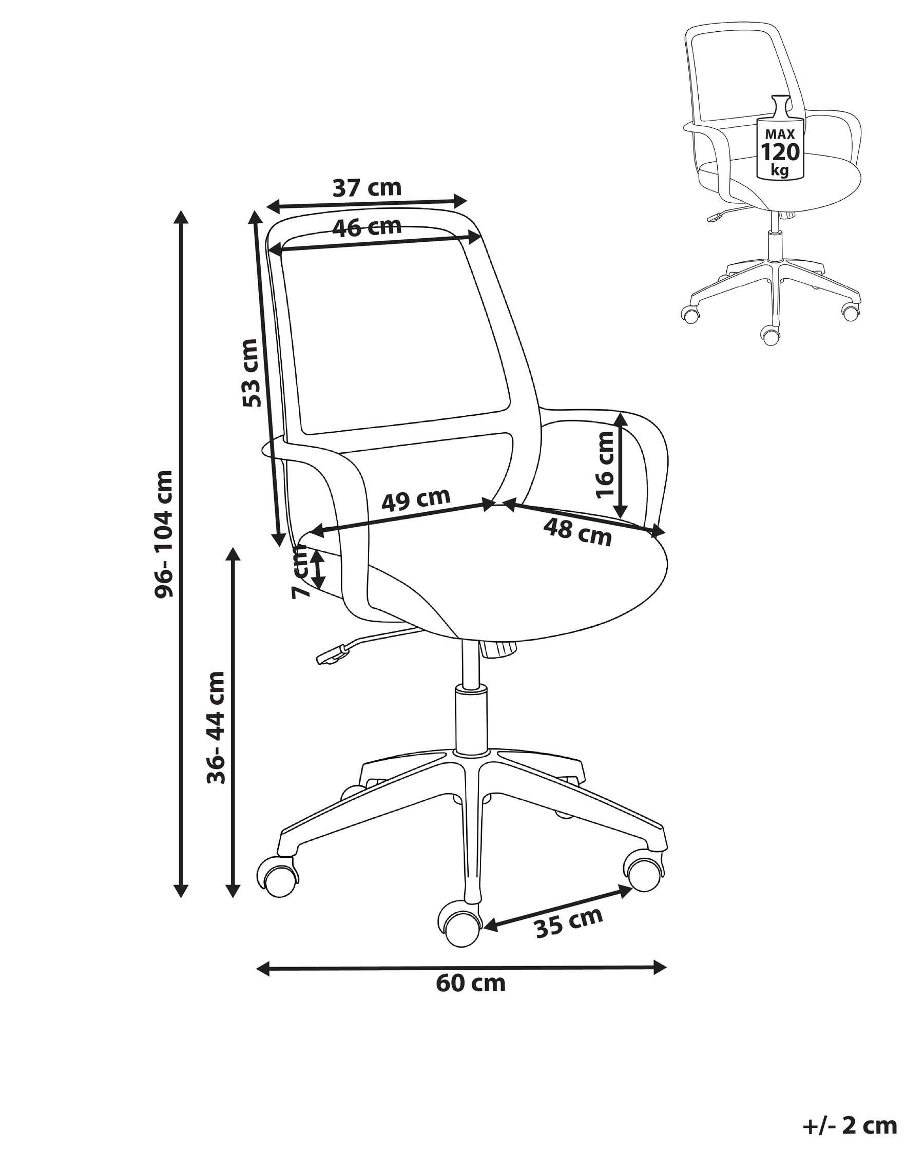 Office Chair VELTO Fabric Black_1048907
