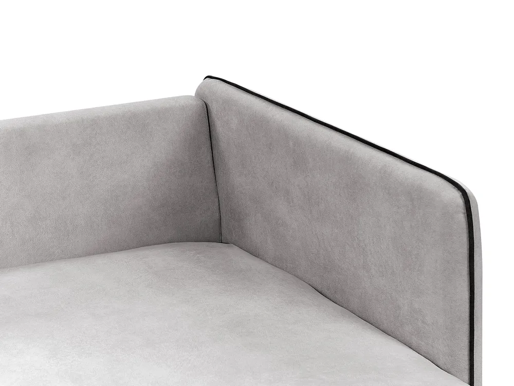 Corner Sofa 3 Seater ALTAN Velvet Light Grey Left Hand_878525