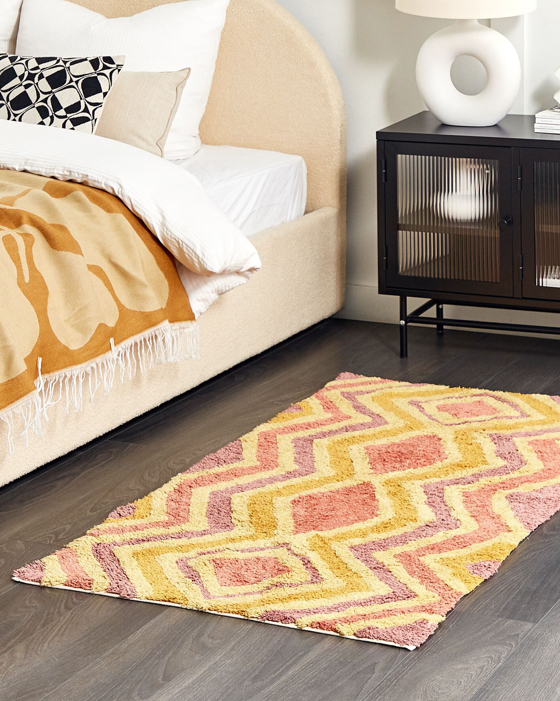 Multicolour Small Rug Rug CANAKKALE Multicolour 80 x 150 cm Cotton | Beliani.co.uk