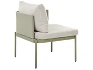 Garden Lounge Set with Table 2 Seater TERRACINA Metal Olive Green_863732