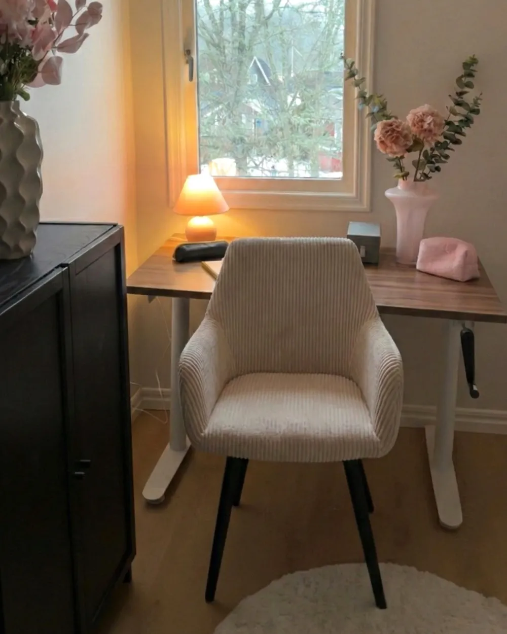 Set of 2 Dining Chairs MORI Corduroy Beige_1065350