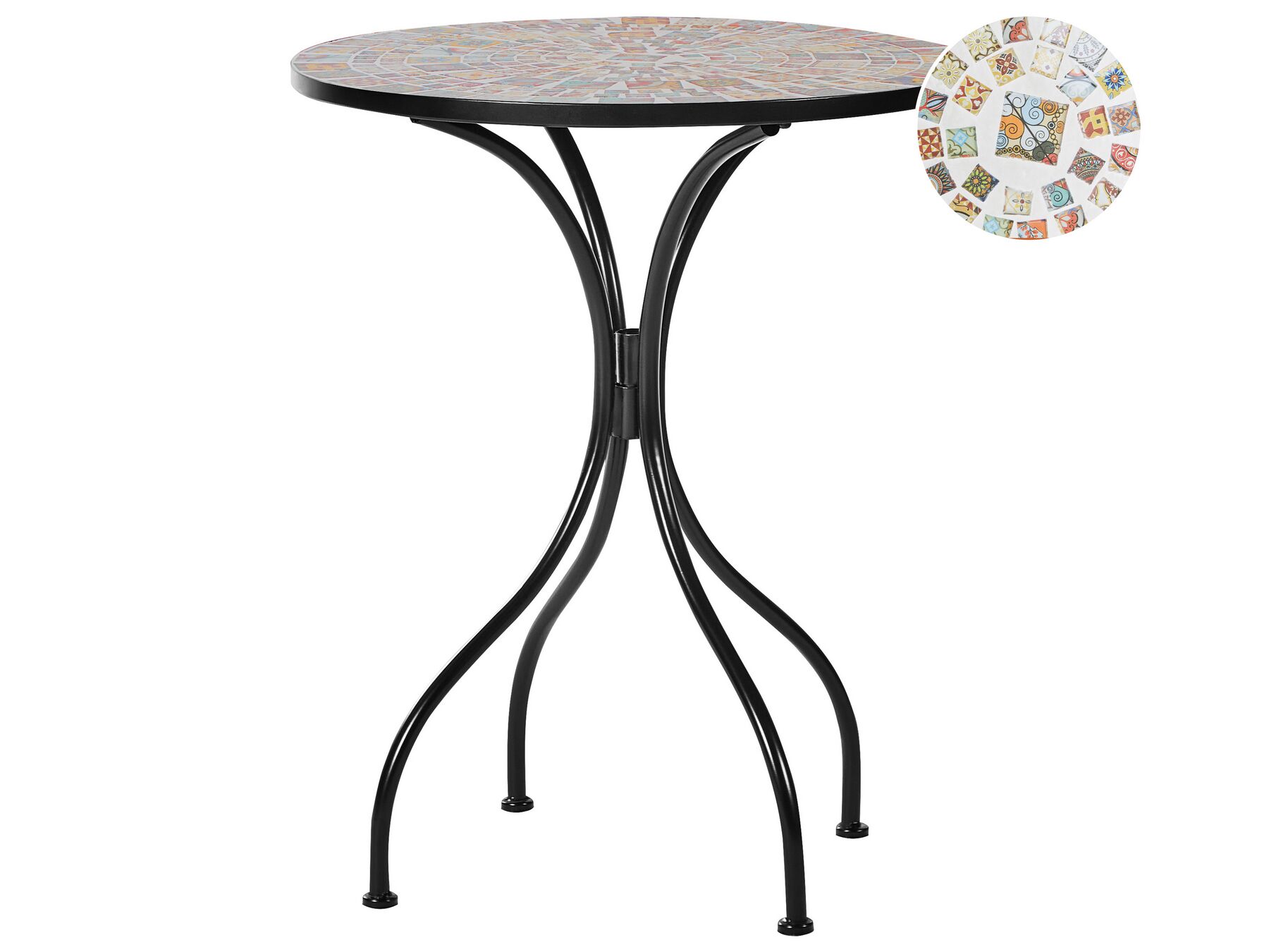 Metal Garden Bistro Table ø 60 cm Black CASARIO_919982