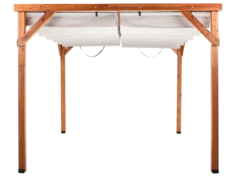 Cenador VILLAROSA Madera de abeto 320 cm 380 cm Marrón/Beige