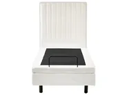 Bett verstellbar Bouclé DUKE II 80 x 200 cm Cremeweiß_1026179