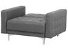 Conjunto de sofás reclináveis com 5 lugares em tecido cinzento claro ABERDEEN_716110