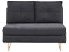Sofa Bed 2 Seater JERSLEV Fabric Black