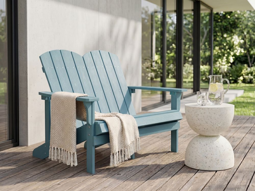 Gartenbank ADIRONDACK 125 cm Hellblau