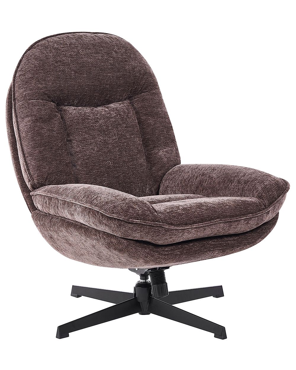 Swivel Armchair AREMARK Chenille Dark Brown