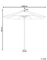 Garden Parasol ⌀ 2.6 m Black and White FERENTILLO_735613