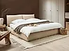 Bed Boucle VINAY 180 x 200 cm (EU Super King) Light Beige