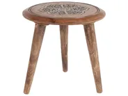 Set of 2 Side Tables TURUA Mango Wood Brown_857350