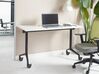 Folding Office Desk with Casters 120 x 60 cm White and Black CAVI_922101