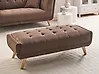 Ottoman HABO Fabric Dark Brown