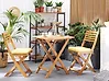 Bistro Set with Cushions FIJI Acacia Wood Yellow