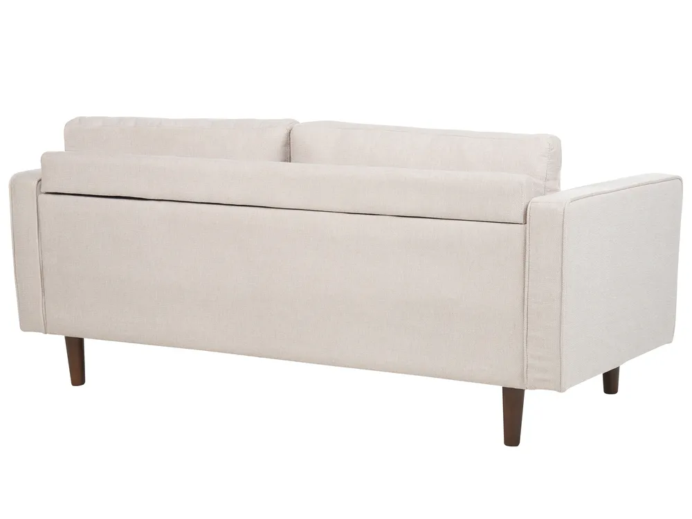Sofa 3 Seater NURMO Fabric Light Beige_896152