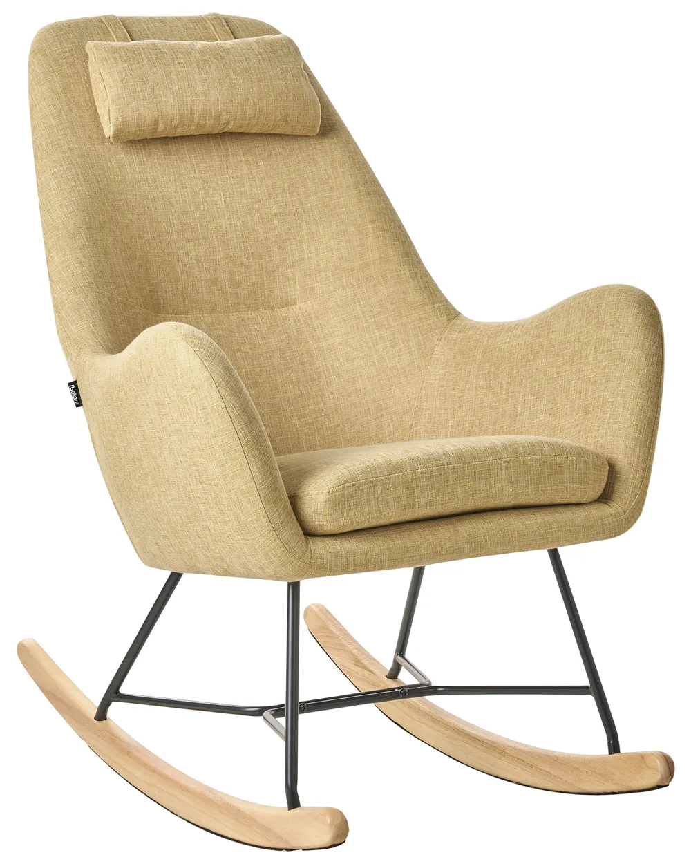 Poltrona a dondolo ARRIE Tessuto Giallo