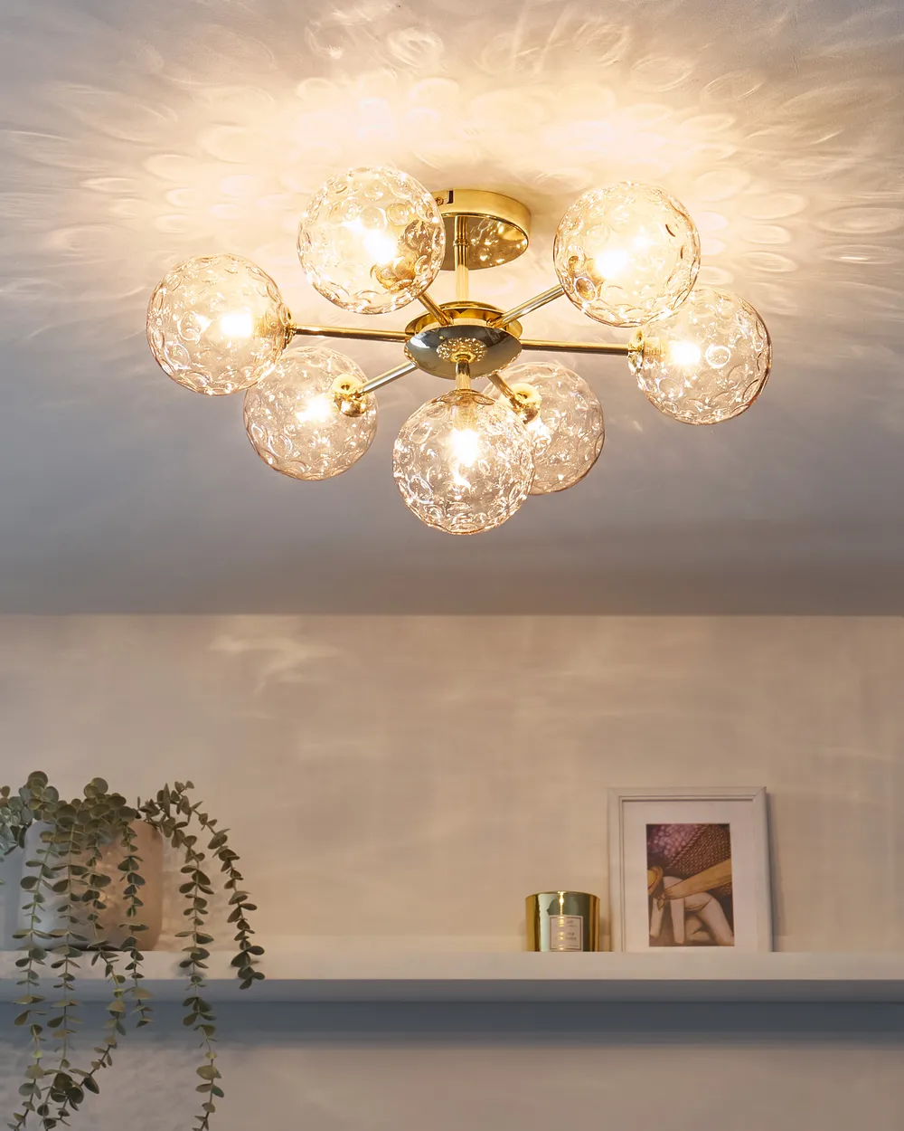 Lampa sufitowa ANADYR Szkło Beżowy