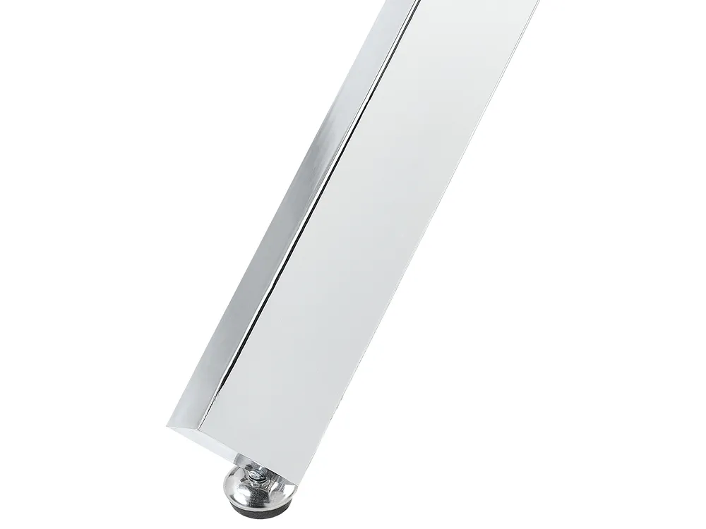 Dining Table BUTLER Silver 110 cm 110 cm Tempered Glass_850654