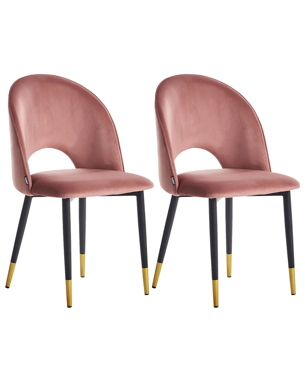 Set of Dining Chairs MAGALIA Velvet Pink - Main Image