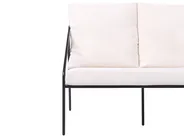 Garden Lounge Set with Table 4 Seater USTICA Metal Black_1037389