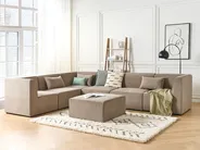 Module fauteuil LEMVIG Velours côtelé Taupe_876498