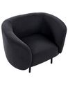 Fekete kárpitozott fotel LOEN_920327