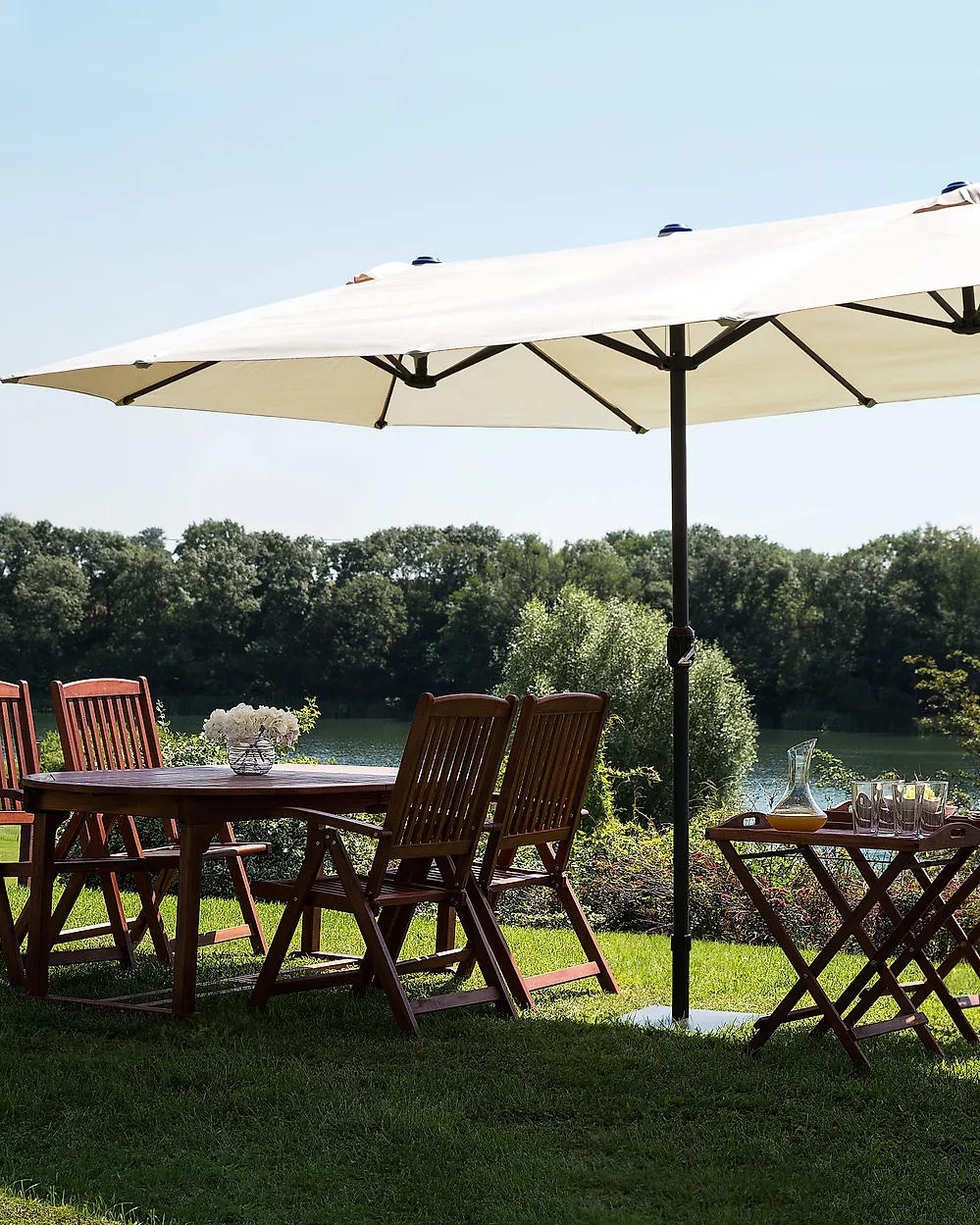Patio Parasol 460 cm SIBILLA Beige_1175443