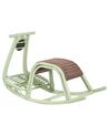 Rattan Kids Rocking Chair Light Green ASPRIA_932151