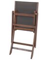 Összecsukható sötét faszínű akácfa szék kétdarabos szettben CESANA_868562