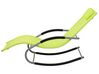 Steel Rocking Sun Lounger Lime Green CARANO_751538