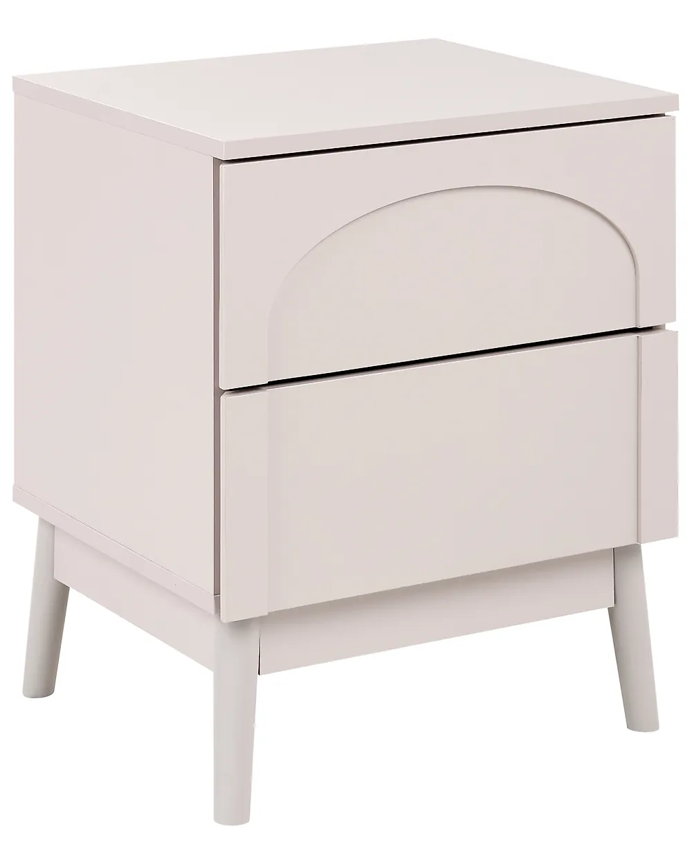 2 Drawer Bedside Table BOULIA Light Beige