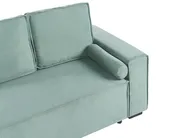 Corner Sofa Bed 3 Seater EDANE with Storage Fabric Light Green Right Hand_1057256