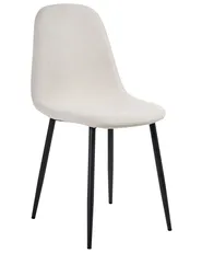 Set of 4 Dining Chairs CRANDALL Fabric Light Beige_1024421