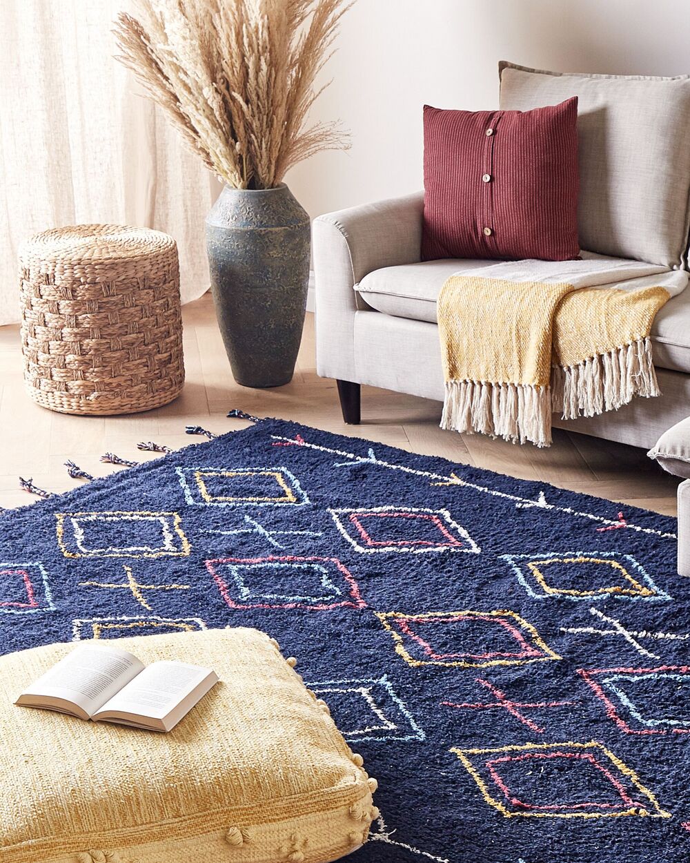 Tapis CORUM Noir 140 x 200 cm Coton