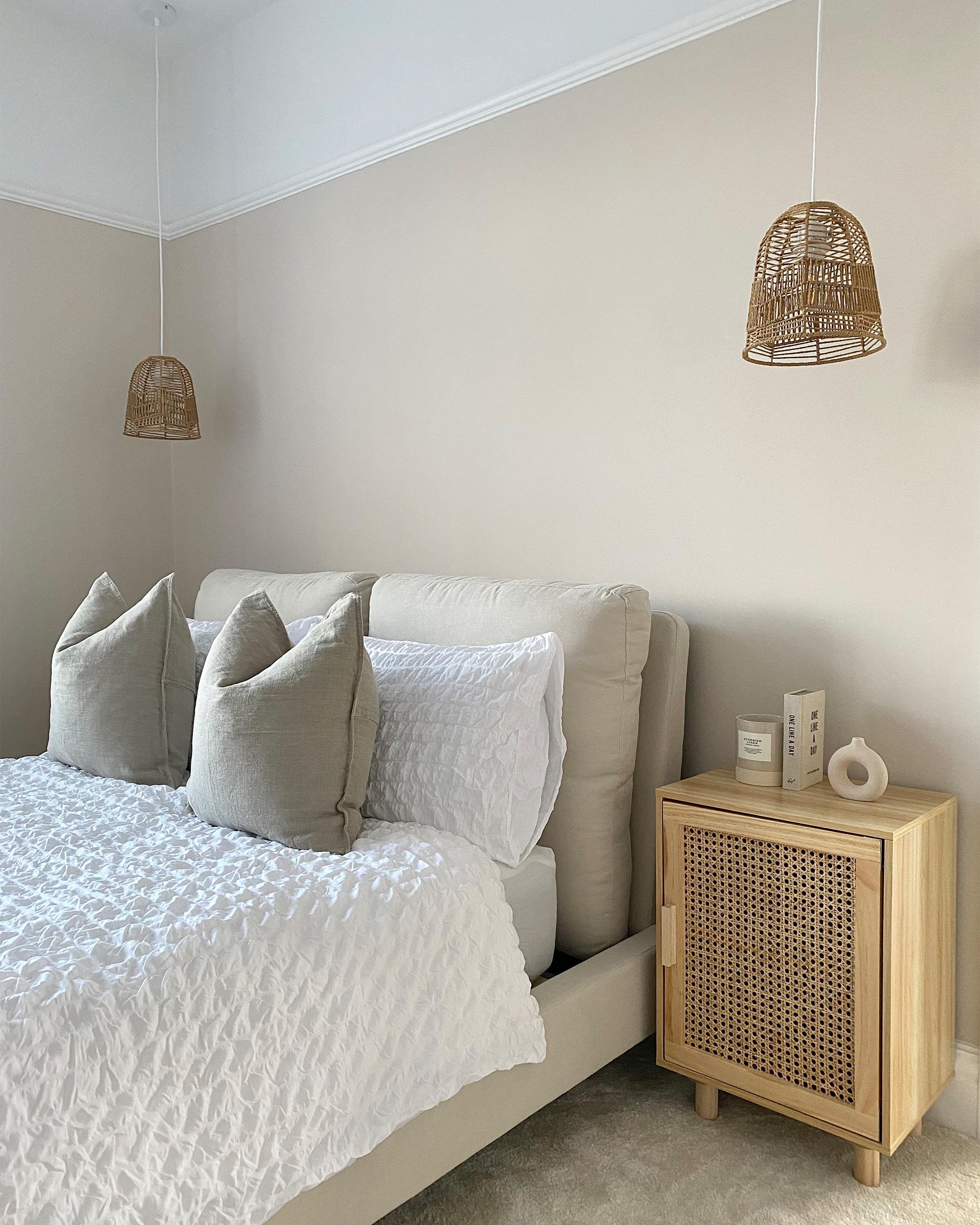 Lit avec sommier Bouclé MELLE 140 x 200 cm Beige_978557