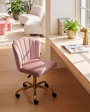 Desk Chair VALTICELLO Velvet Pink_1159645